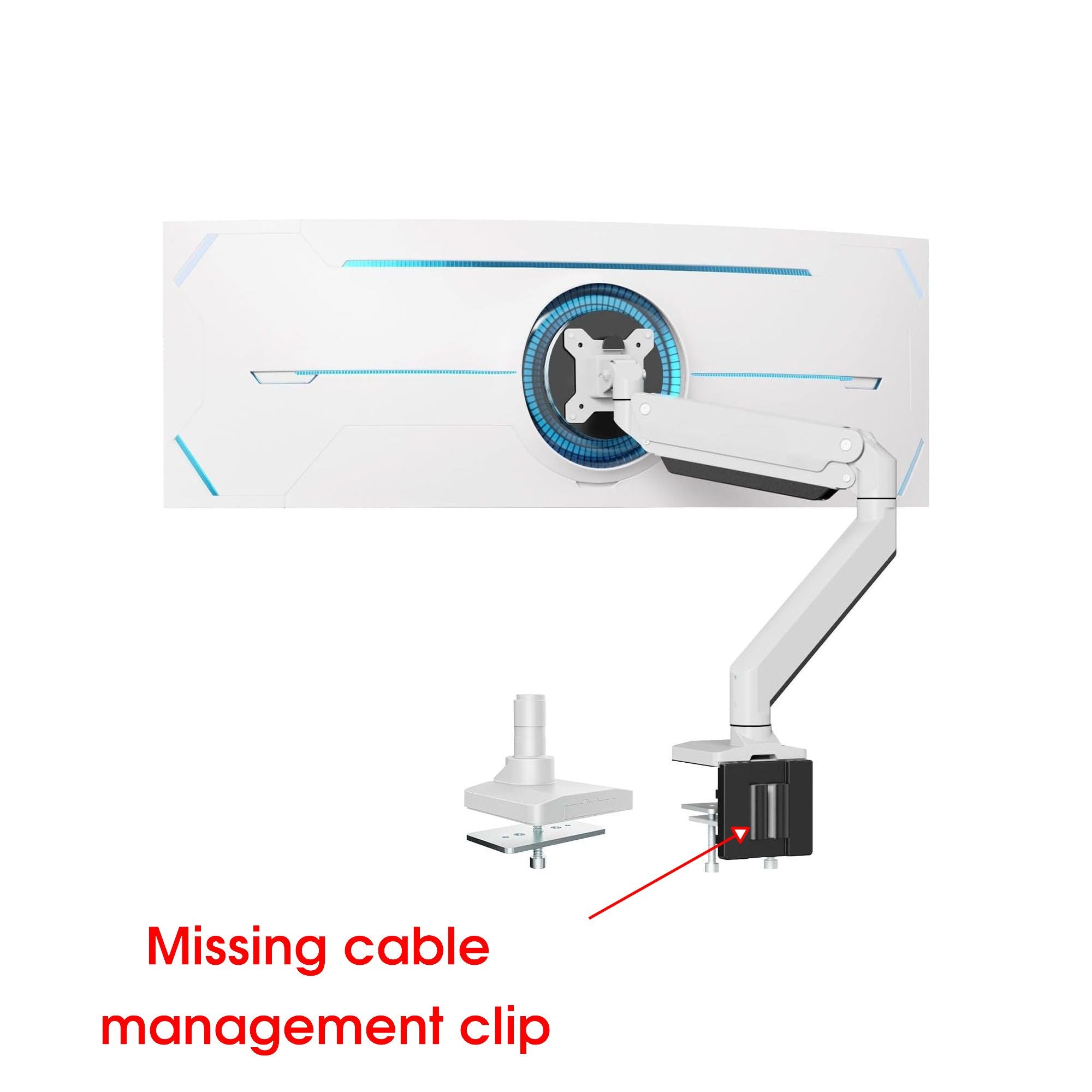 Ultrawide Monitor Arm 17 to 49 Inch Heavy Duty Gas Assisted Mount PUTORSEN
