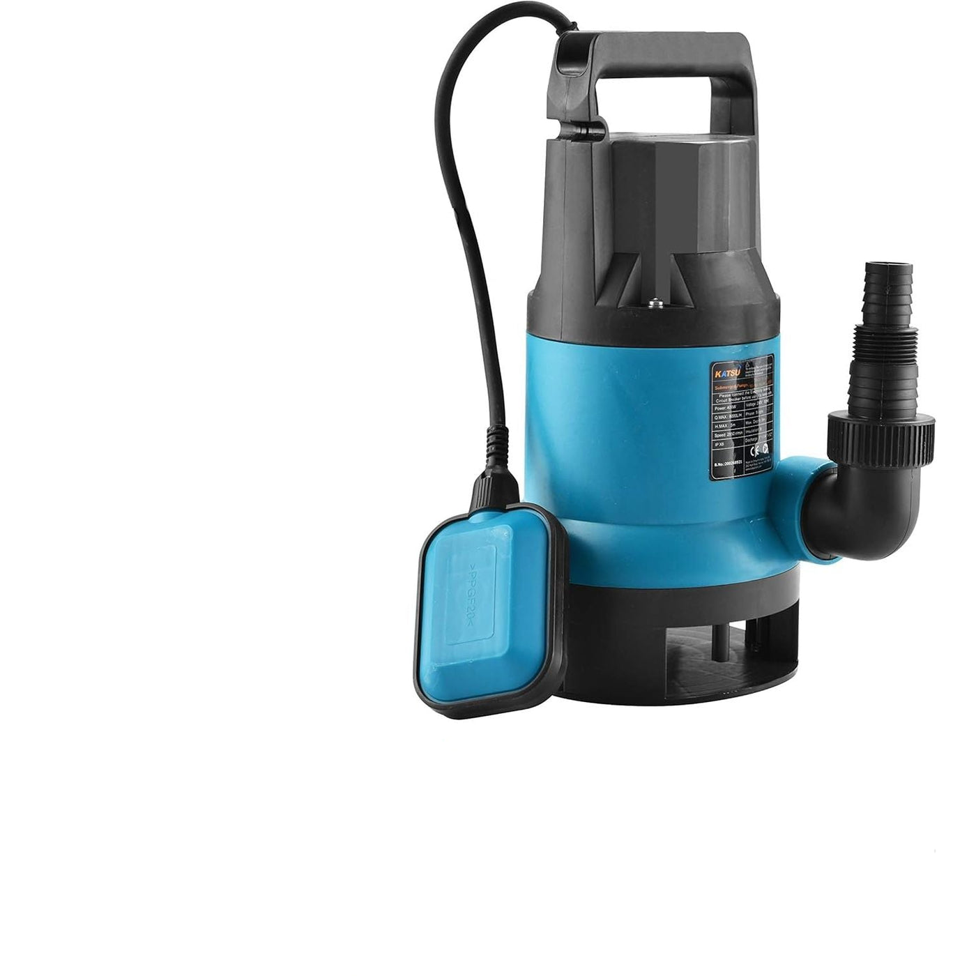 KATSU 400W Submersible Pump 8000L/h for Clean/Dirty Water + 10m Hose & Float - Massive Discounts