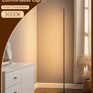 EDISHINE Modern LED Floor Lamp 2 Pack 3000K, 57.5in Dimmable Black - Massive Discounts