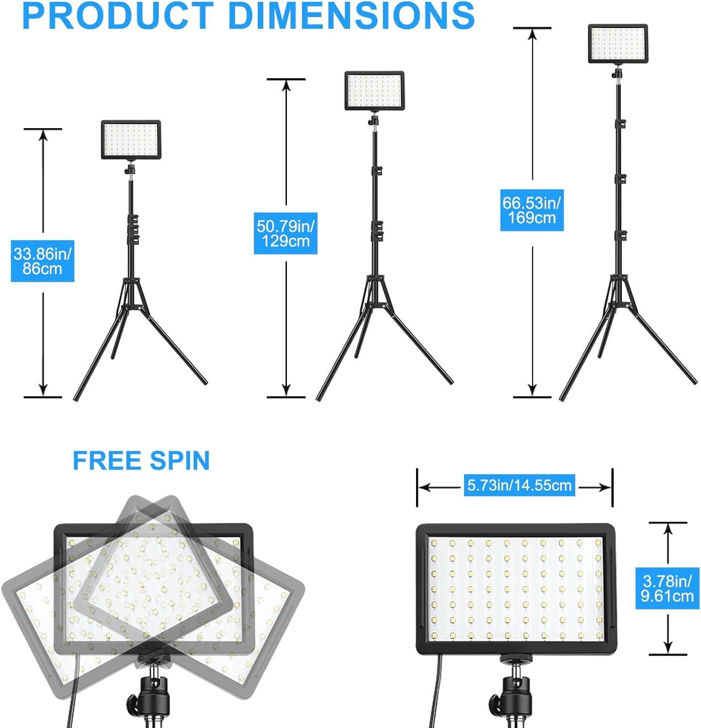 2-Pack 70 LED Video Lights with Tripod, Color Filters & USB With Remote - Massive Discounts
