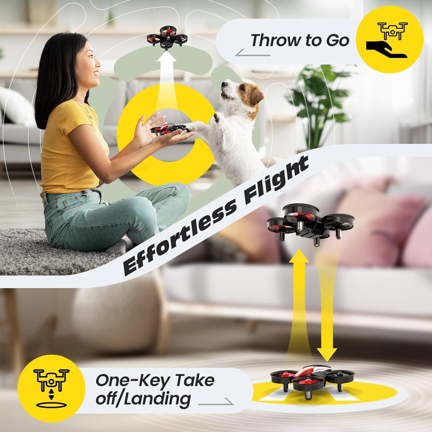 Holy Stone HS210 Kids Mini Drone, Indoor/Outdoor RC Toy, Auto Hover, 3D Flip