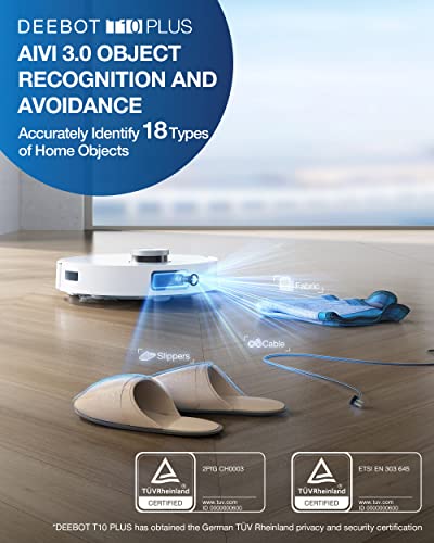 ECOVACS DEEBOT T10 PLUS Robot Vacuum Cleaner Auto-Empty Station 3000 Pa