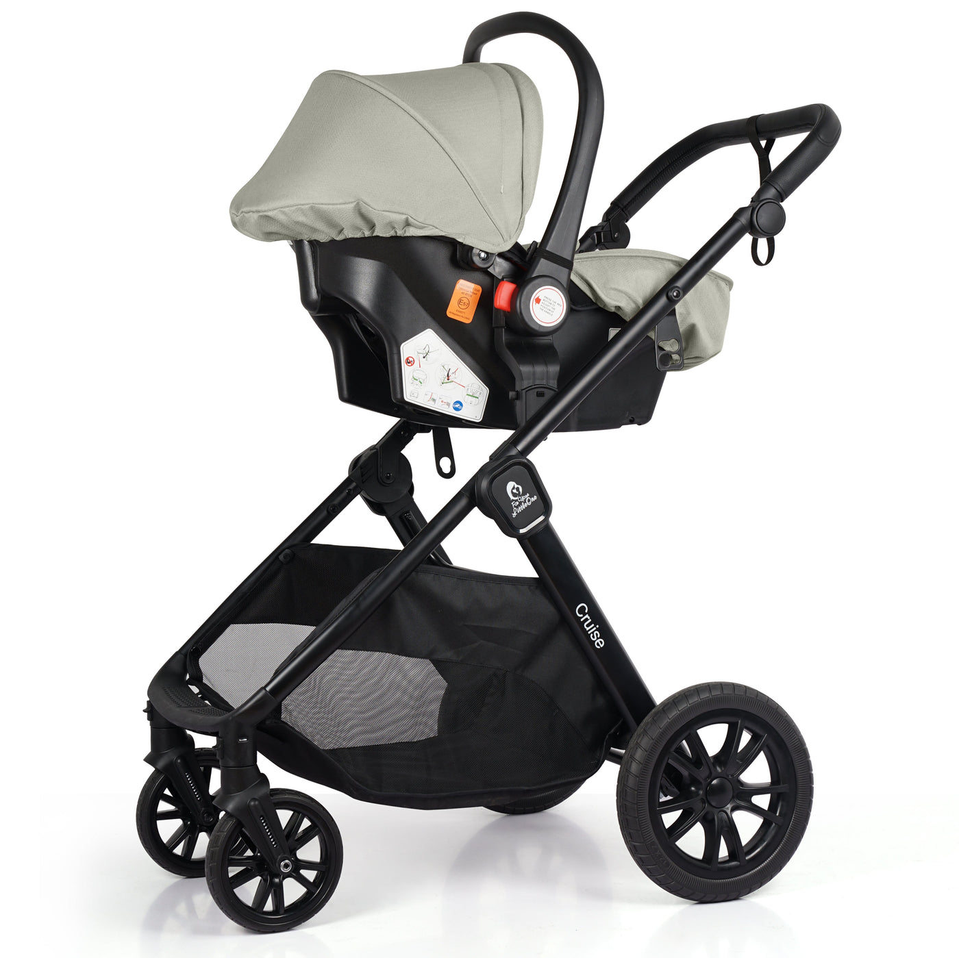3 in 1 Travel System with Car Seat Pebble Sage Foryourlittleone