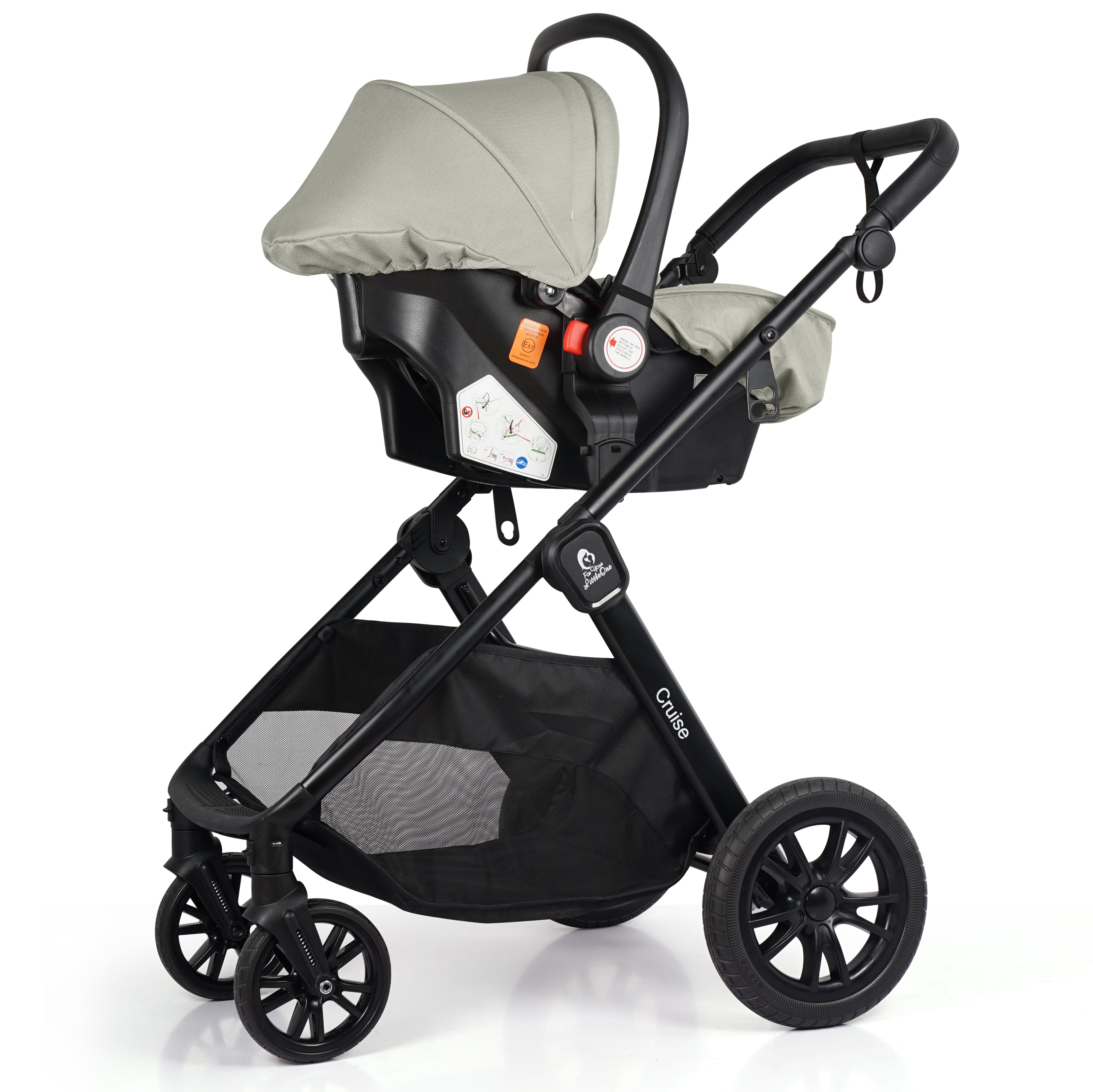 3 in 1 Travel System with Car Seat Pebble Sage Foryourlittleone