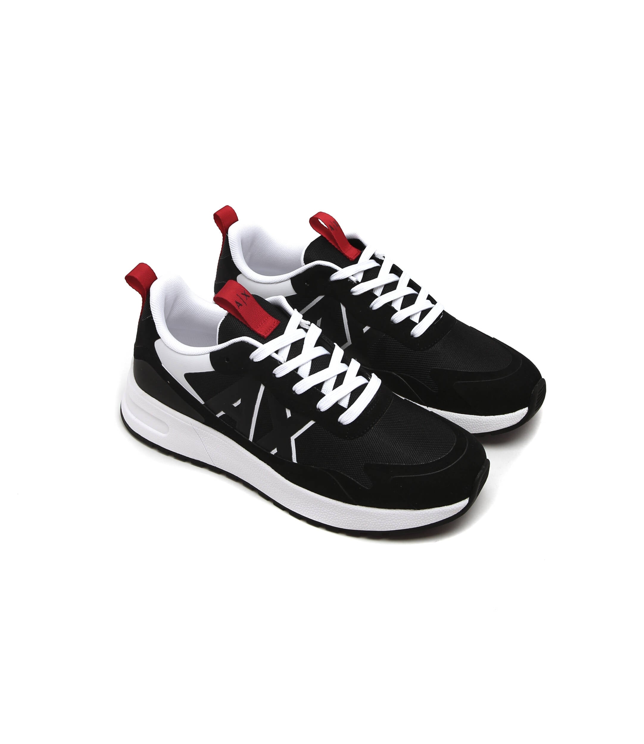 Armani Exchange Men Sneakers XUX114 XV514 Schwarz, Shoes UK 12/EU 45