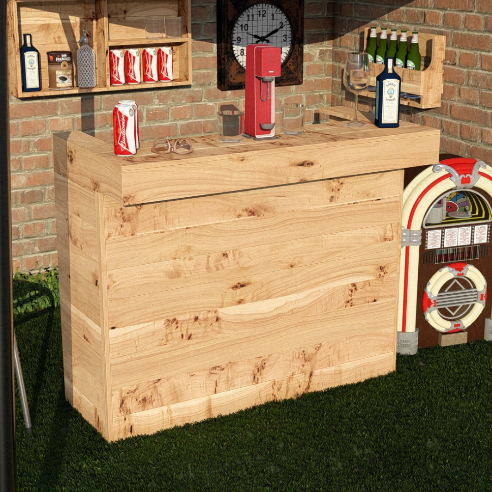 Garden Bar Outdoor Wooden Drinks Bar Rustic Patio Entertaining