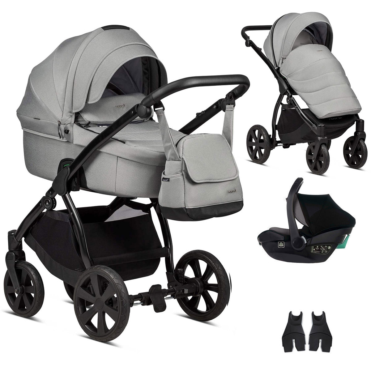 3 in 1 Travel System Pram Pushchair Carrycot Car Seat Noordi Fjordi
