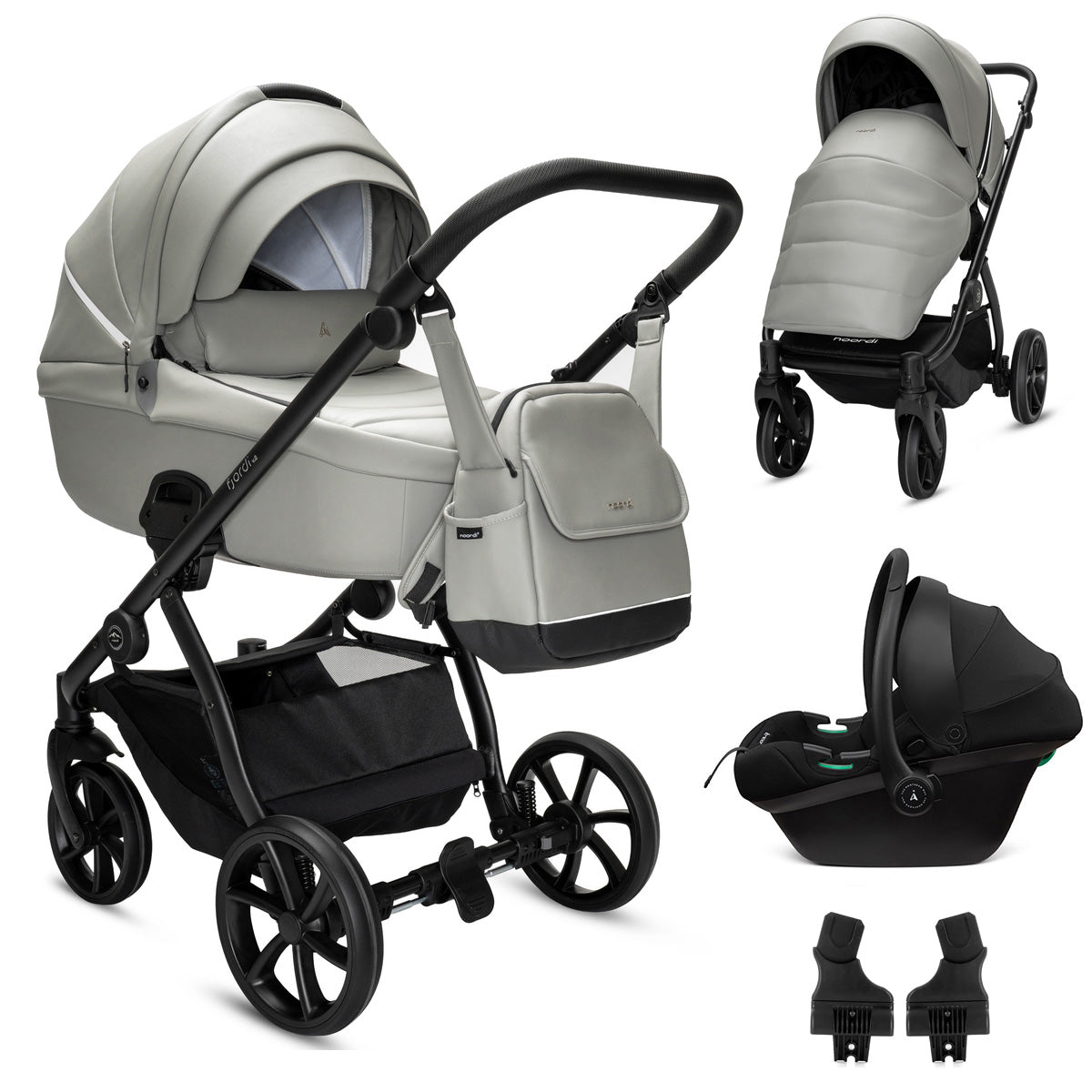 3 in 1 Travel System Pram All Terrain Pushchair Car Seat Bundle Noordi Fjordi