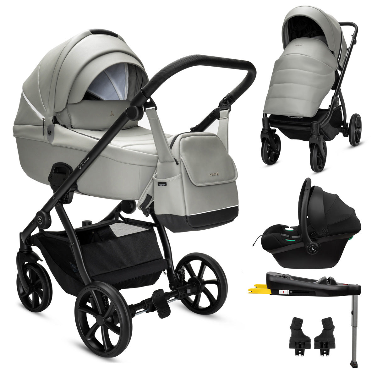 3 in 1 Travel System Pram All Terrain Pushchair Car Seat Bundle Noordi Fjordi