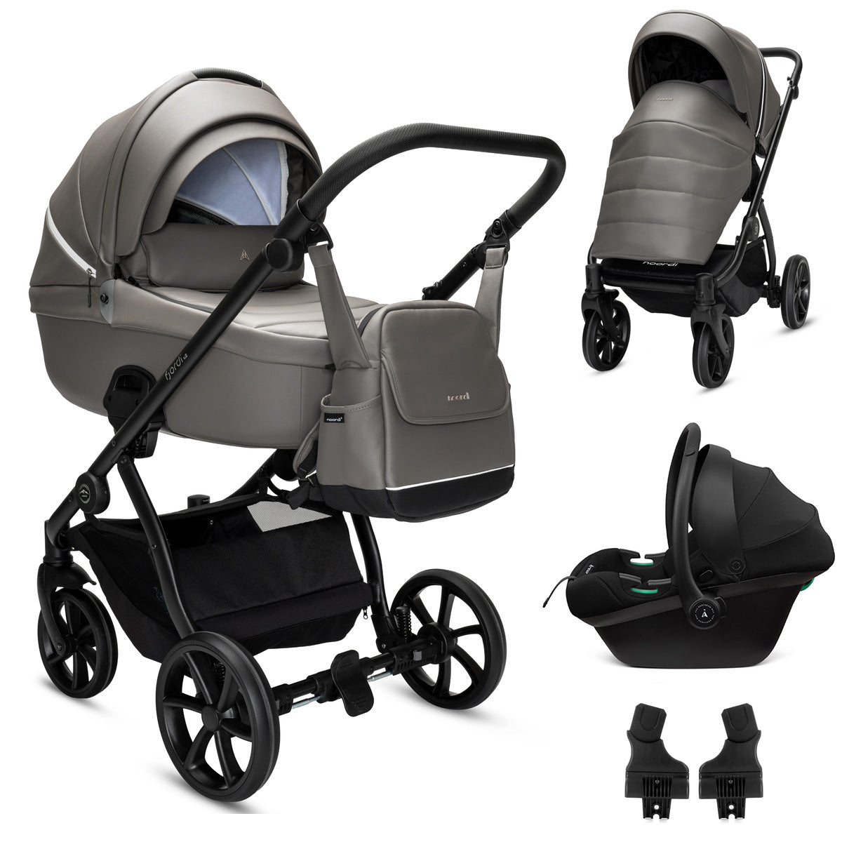 3 in 1 Travel System Pram All Terrain Pushchair Car Seat Bundle Noordi Fjordi