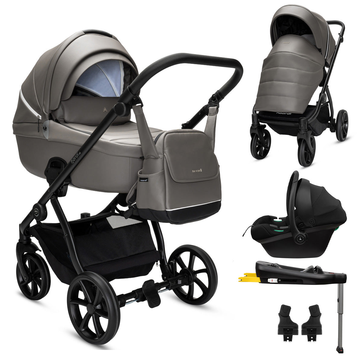 3 in 1 Travel System Pram All Terrain Pushchair Car Seat Bundle Noordi Fjordi