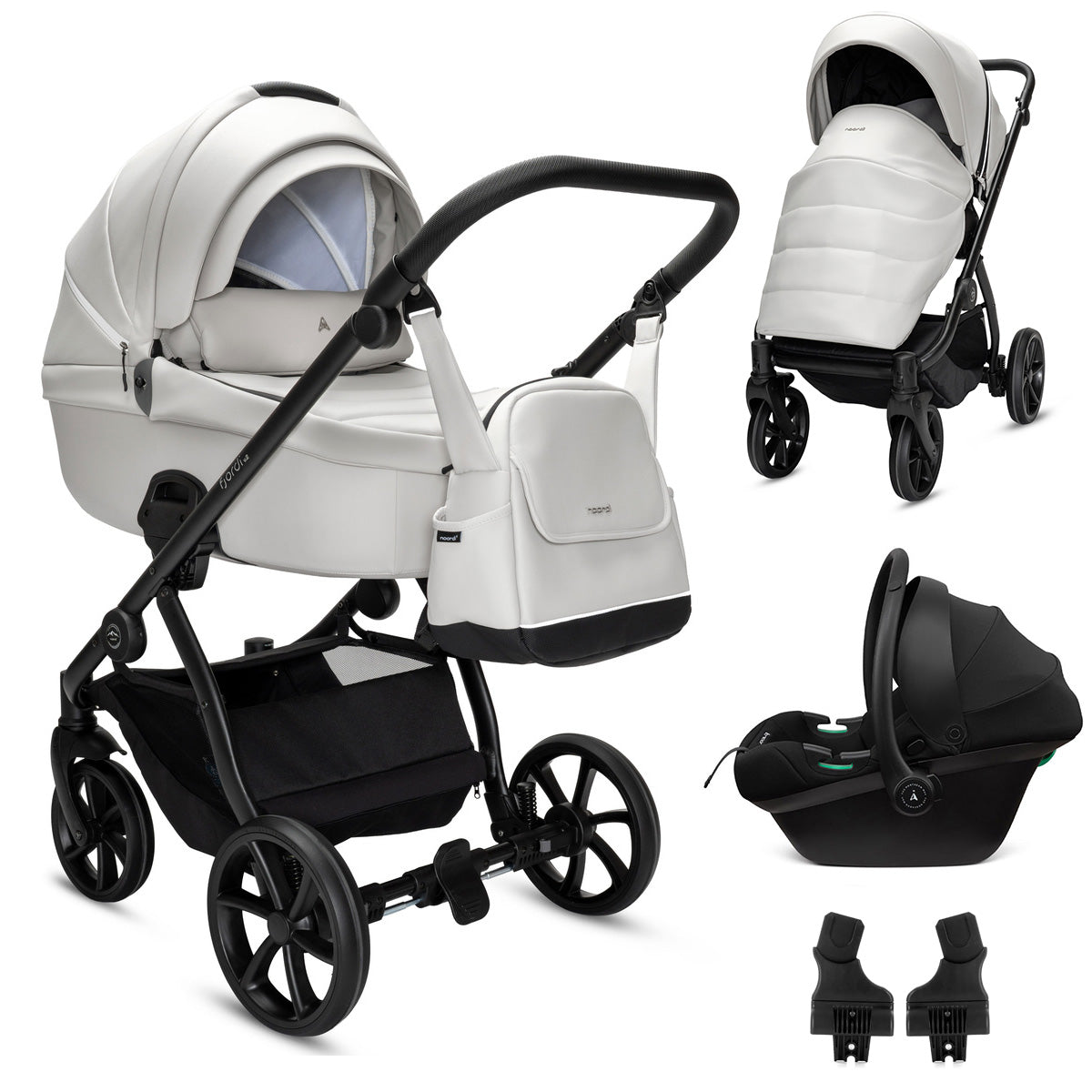 3 in 1 Travel System Pram All Terrain Pushchair Car Seat Bundle Noordi Fjordi