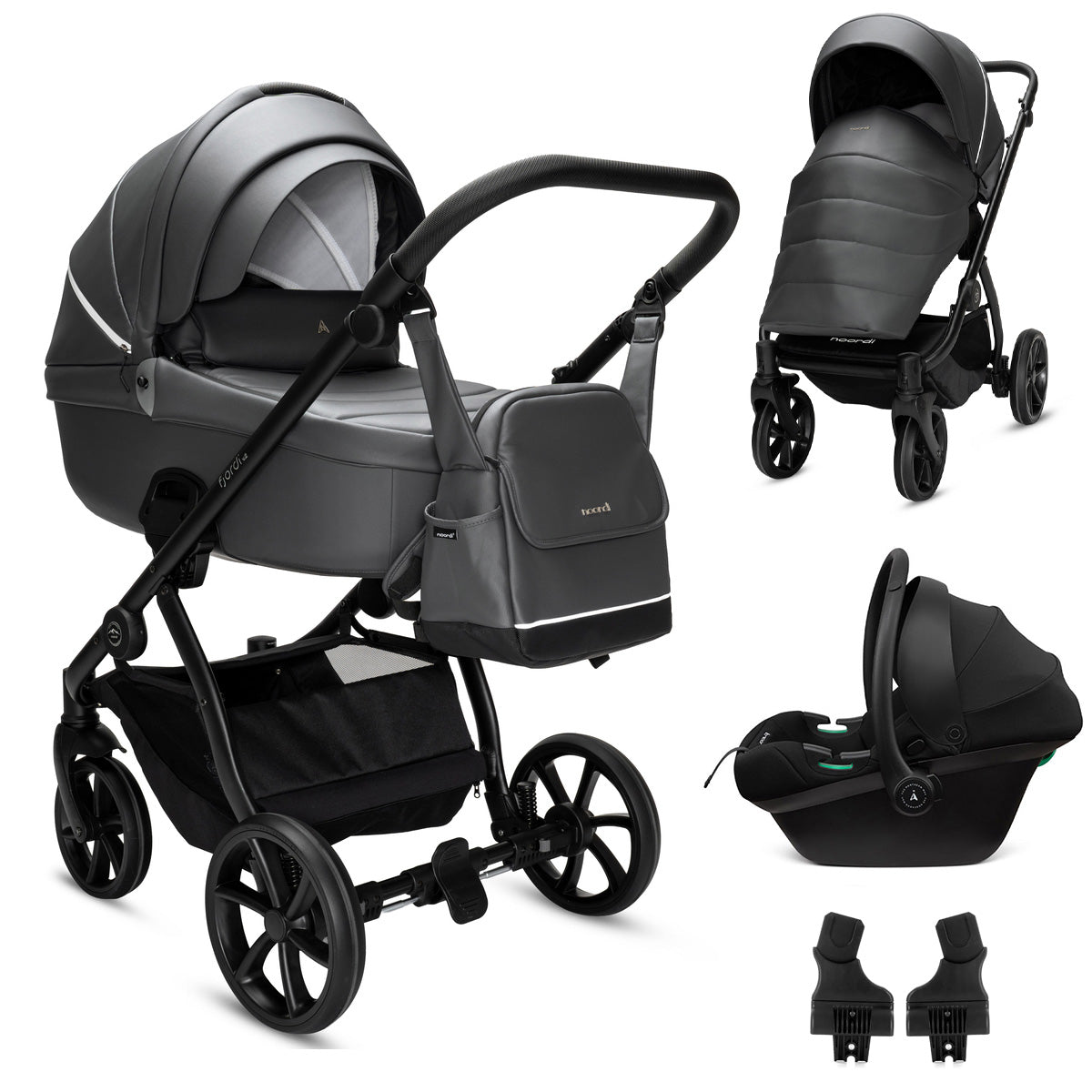 3 in 1 Travel System Pram All Terrain Pushchair Car Seat Bundle Noordi Fjordi