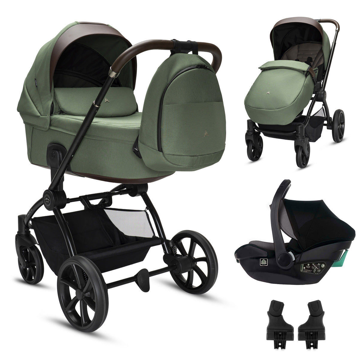 2 in 1 Pram Pushchair Travel System Carrycot All Terrain Noordi Sole
