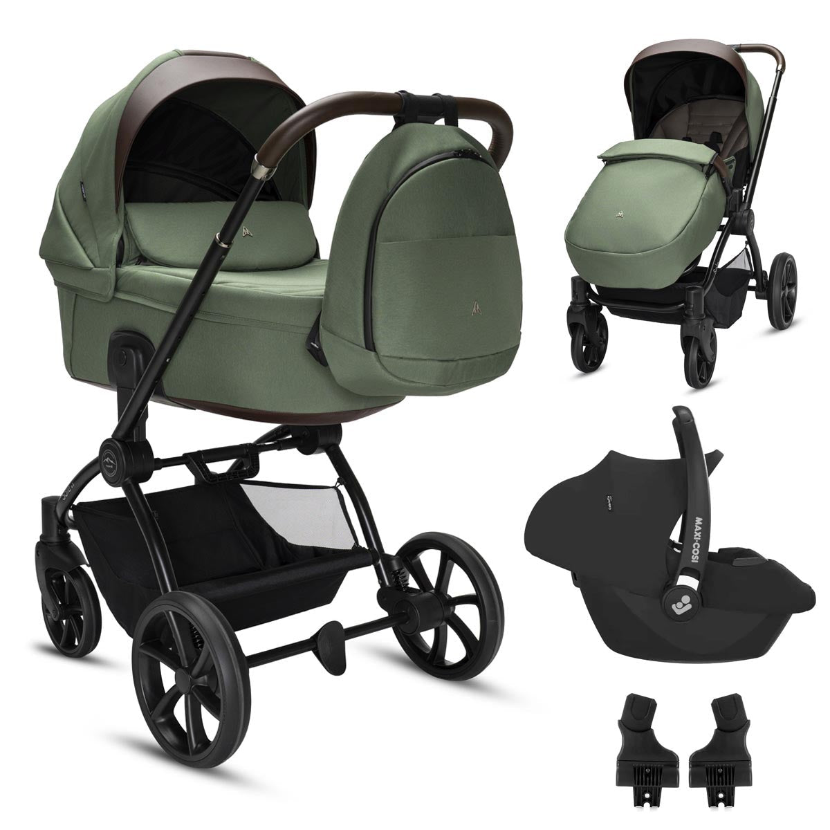 2 in 1 Pram Pushchair Travel System Carrycot All Terrain Noordi Sole
