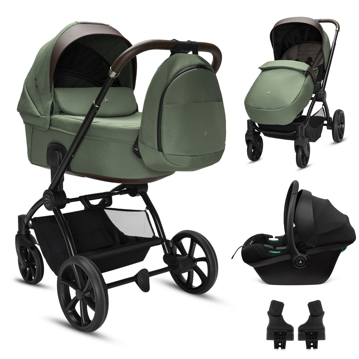 2 in 1 Pram Pushchair Travel System Carrycot All Terrain Noordi Sole