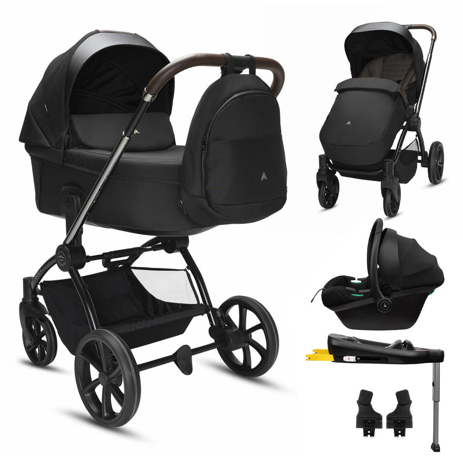 3in1 Baby Travel System Stroller Car Seat Slate Black Noordi Sole V3