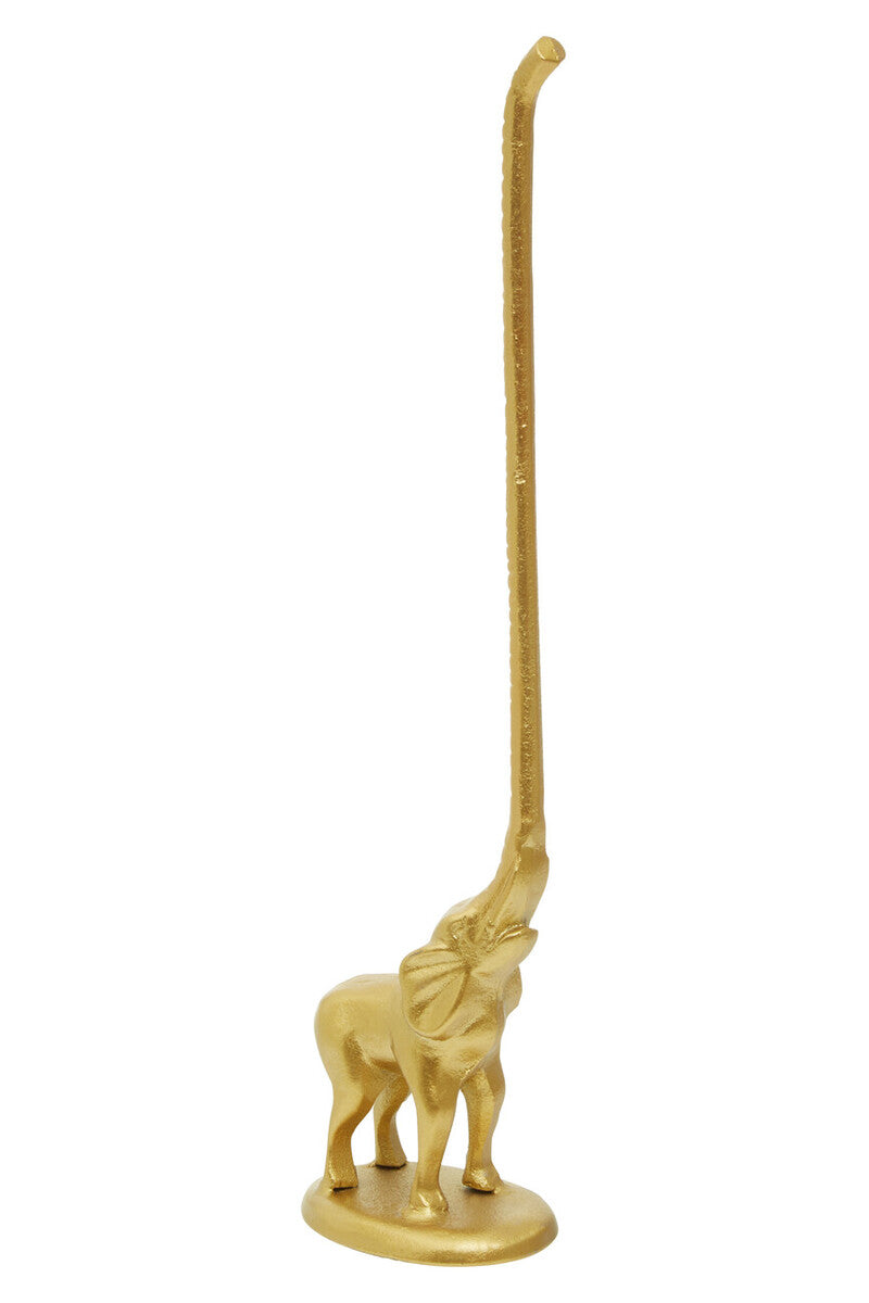 Toilet Roll Holder Gold Elephant Freestanding Bathroom Stand Orsina
