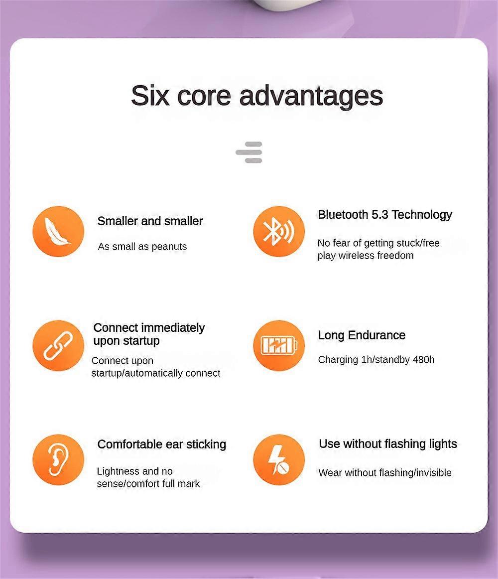 Invisible Sleep Earbuds Ultra Small Bluetooth Hidden for Side Sleepers