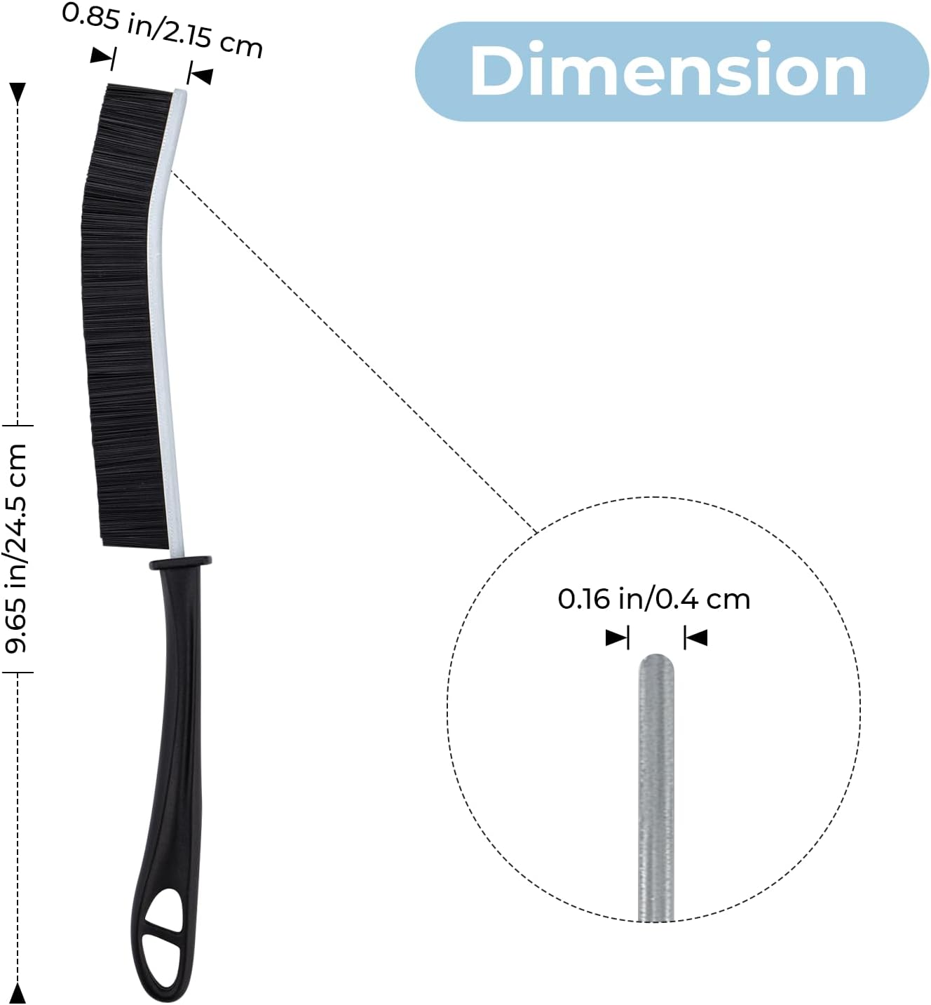 Crevice Cleaning Brush Set Hard Bristle for Grout Kitchen Bathroom 6pcs FOOGWEE