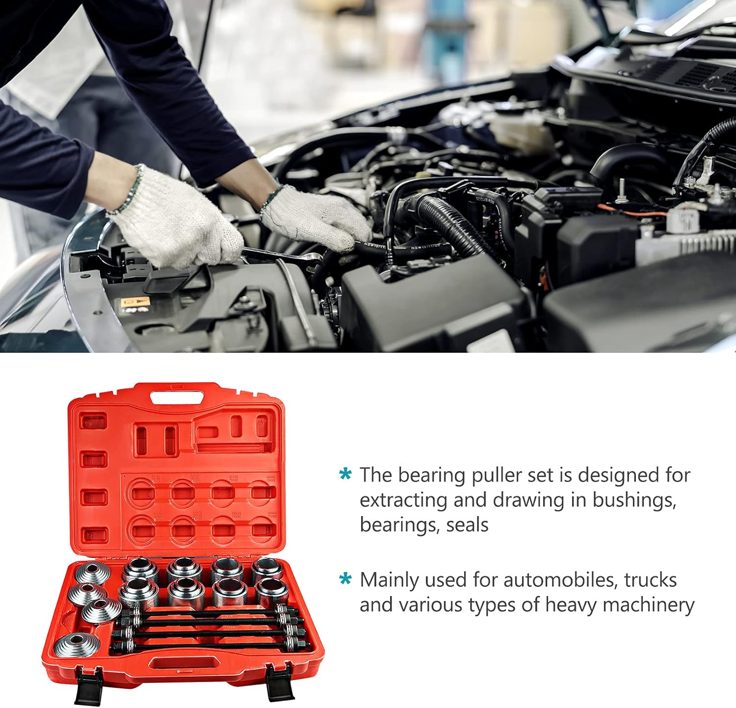 36pcs Universal Car Bearing Tool Set – Removal & Insertion Kit for Vehicles