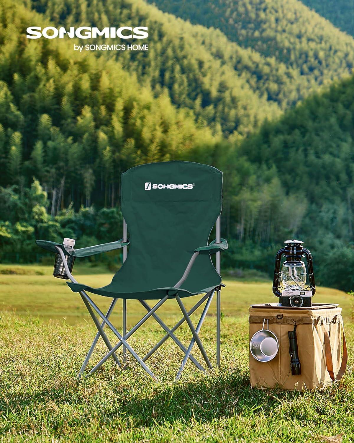 SONGMICS Set of 2 Folding Camping Chairs Max. Load Capacity 150 kg - Massive Discounts