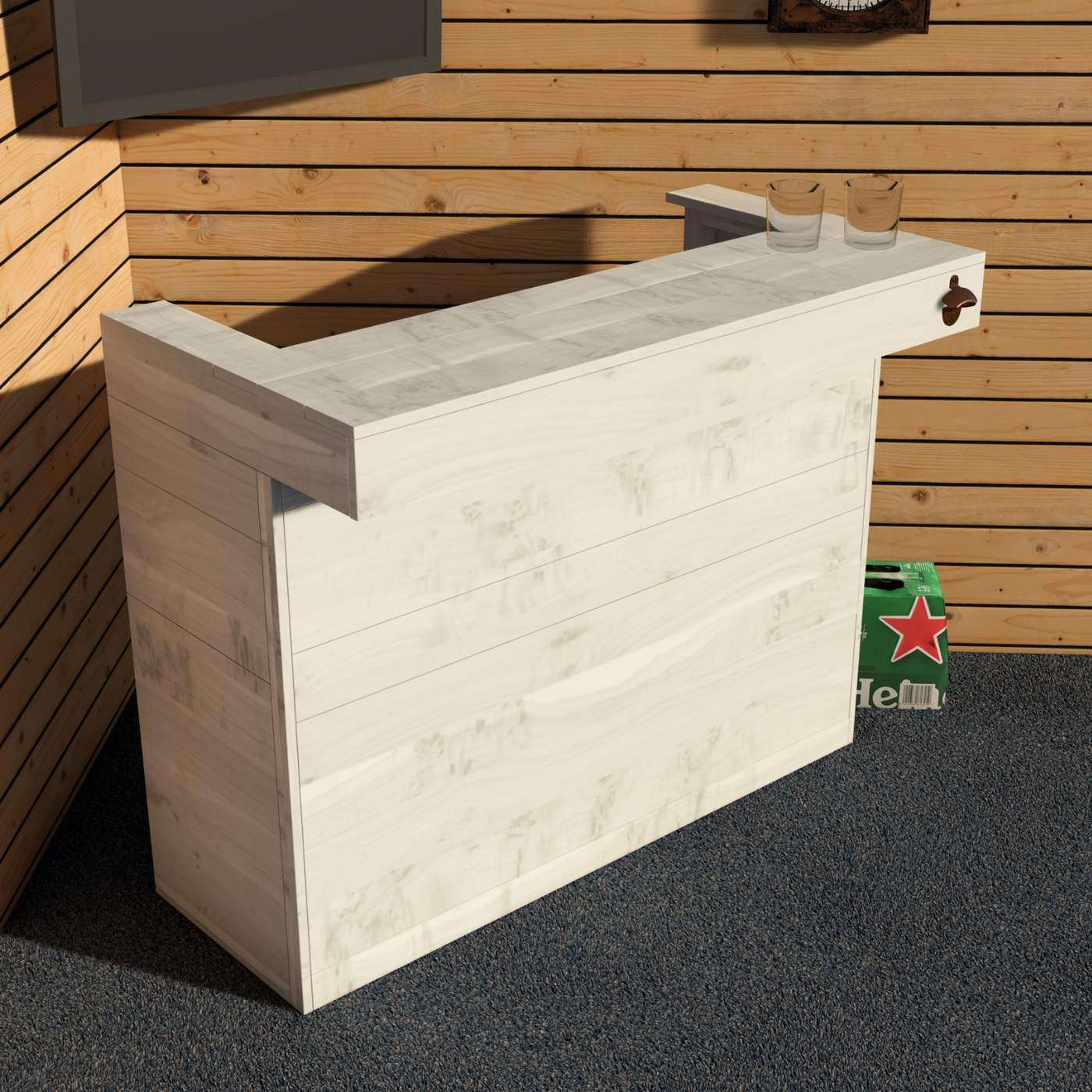 Garden Bar Outdoor Wooden Drinks Bar Rustic Patio Entertaining