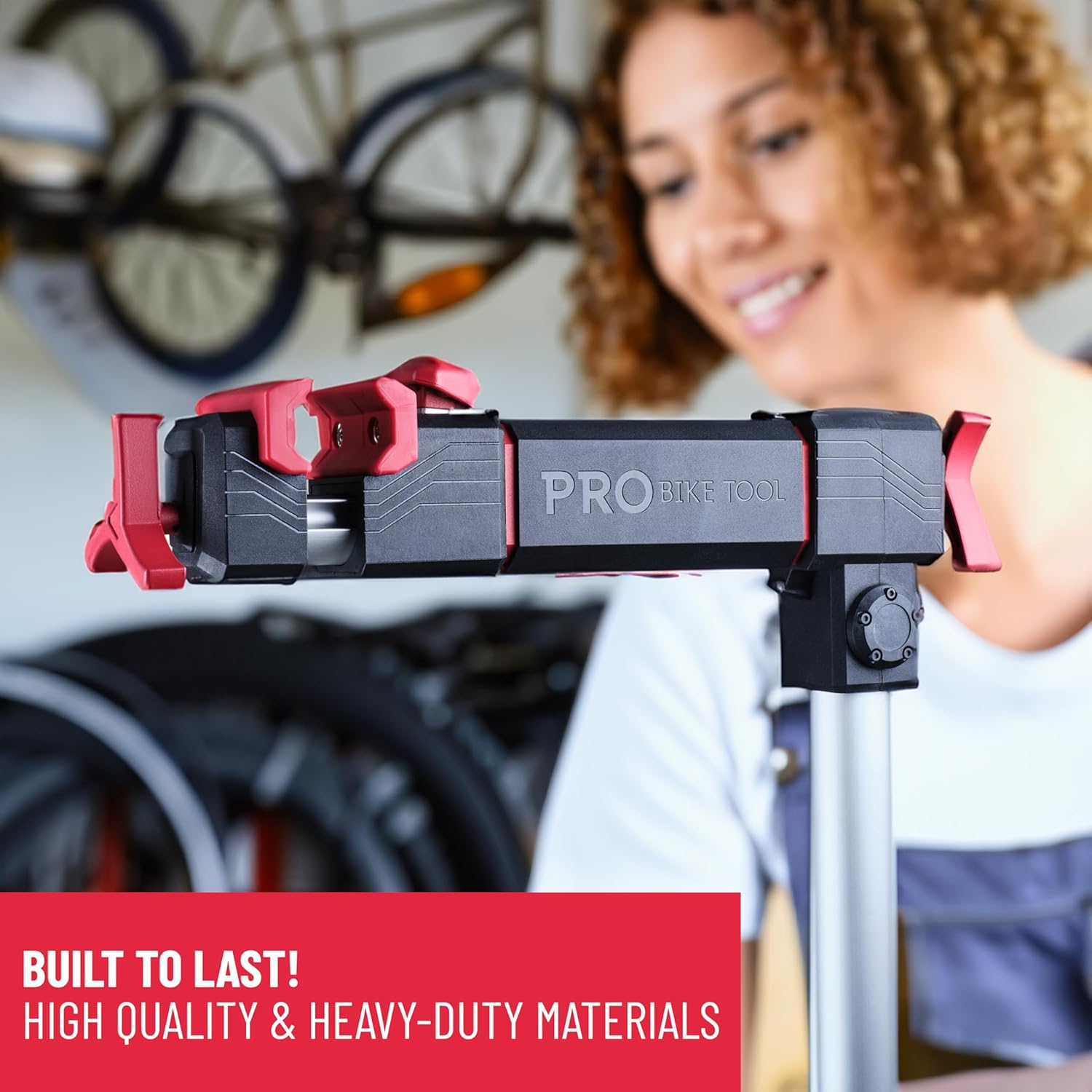 PRO BIKE Adjustable Bike Repair Stand Stable Metal Workstand for Home & Road Use