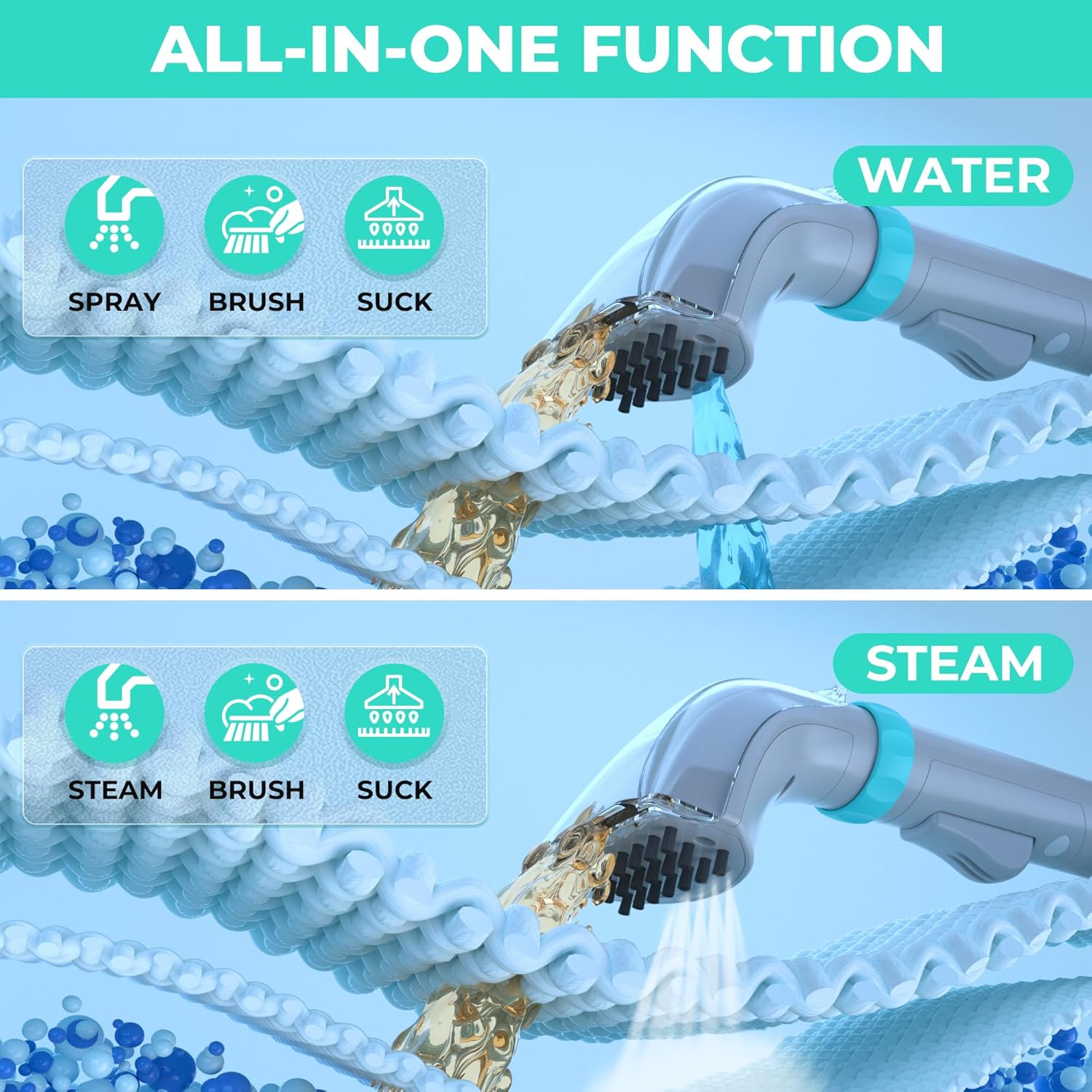 HAUSHOF StainZapper Vapo 3-in-1 – 1200W Steam, Hot & Cold Carpet Cleaner