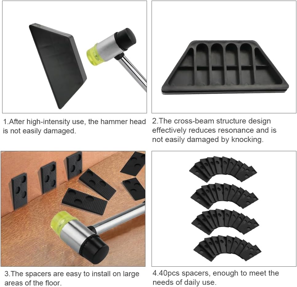 Laminate Flooring Installation Kit with Contour Gauge, Mallet, Spacers & Tools