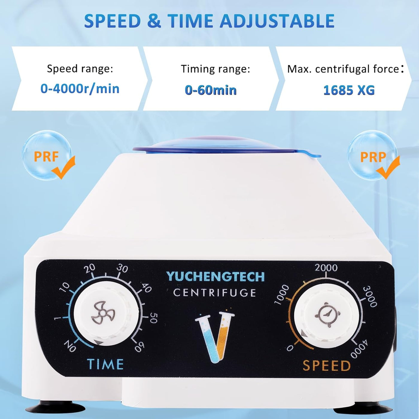 6x10ml Lab Centrifuge Machine, 4000RPM, Timer 0-60min, 220V for Research