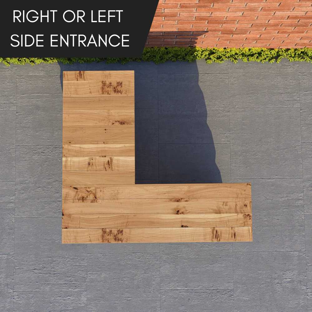 Wooden Corner Bar Interlock Garden Bar Space Saving Outdoor Bars at Home