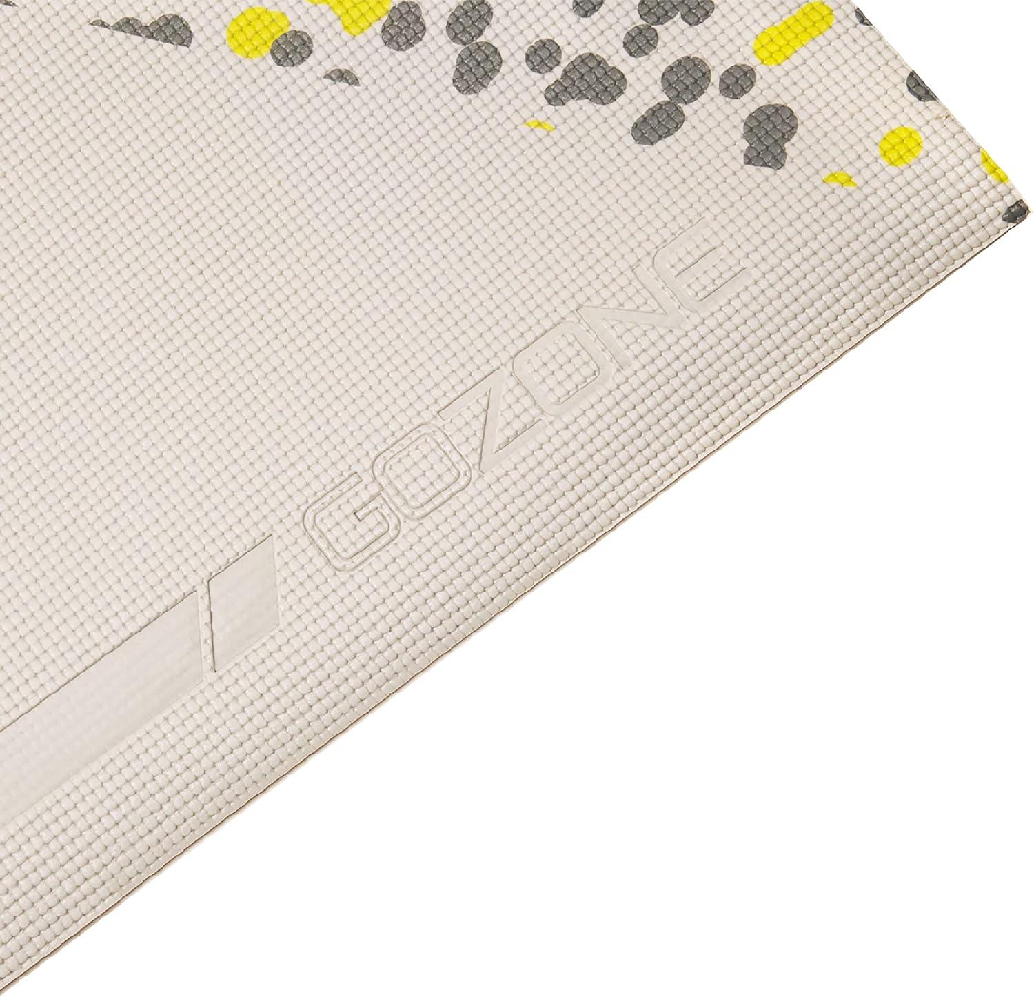 GoZone Yoga Exercise Mat 24x68in, 6mm Thick, Non-Slip Surface, Grey - Massive Discounts