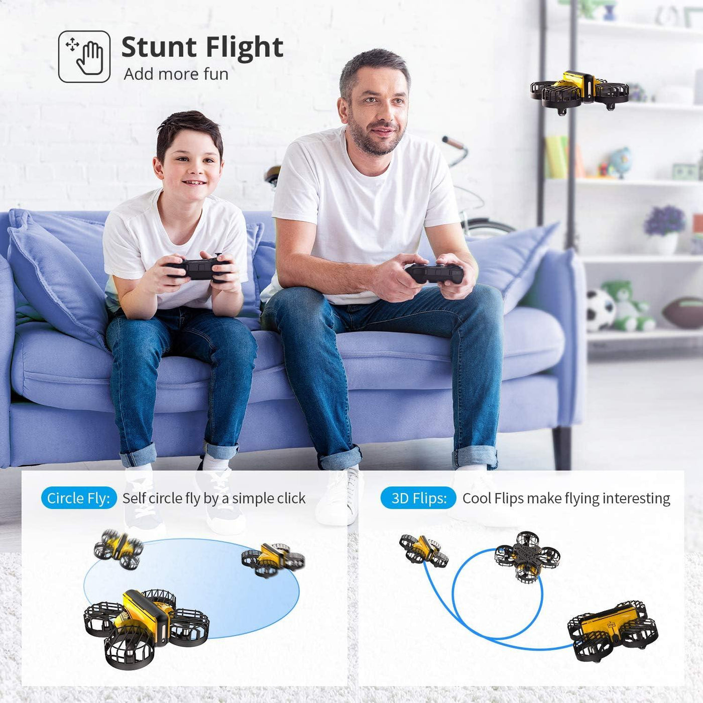 Holy Stone HS450 Mini Drone for Kids, 3 Batteries, Flips, Altitude Hold