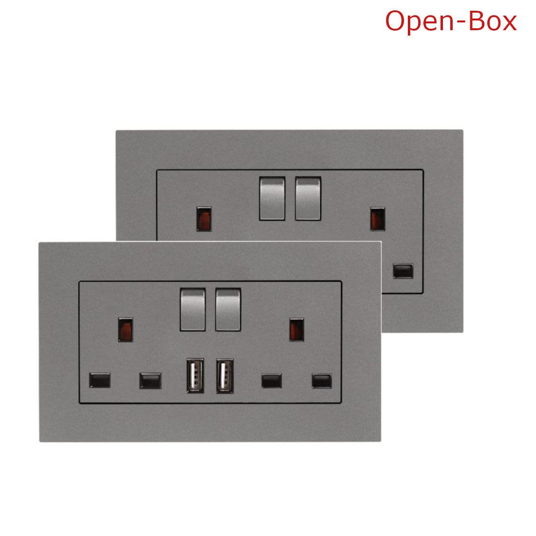 2 Pack CNBINGO Double Switched Socket with 2 USB Charging Ports - Massive Discounts