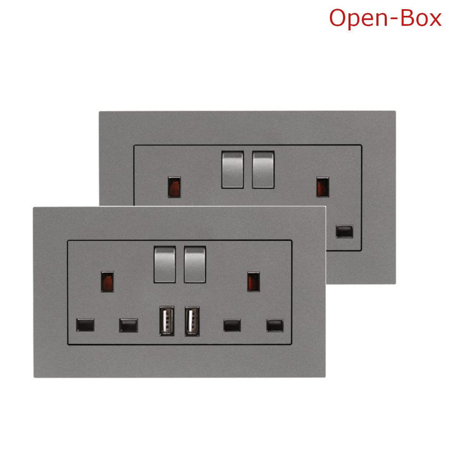 Double Switched Socket 2 Pack CNBINGO with 2 USB Charging Ports - Massive Discounts