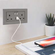 2 Pack CNBINGO Double Switched Socket with 2 USB Charging Ports - Massive Discounts