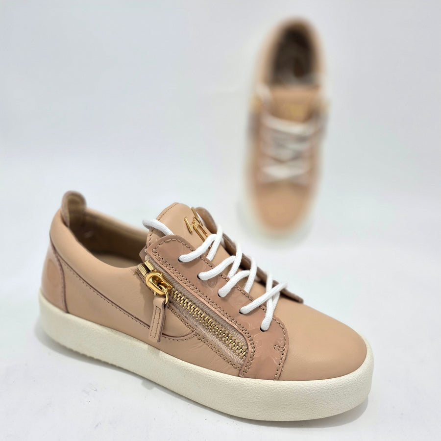 Giuseppe Zanotti May Leather Trainers Shell Pink Women's UK 3 (EU 36) Sneakers