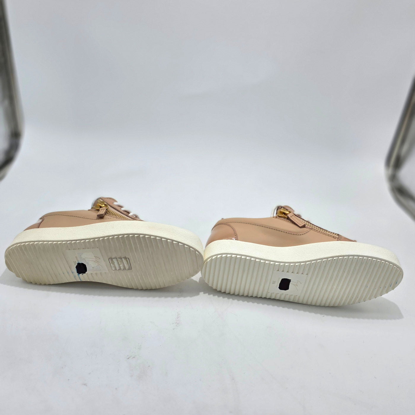 Giuseppe Zanotti May Leather Trainers Shell Pink Women's UK 3 (EU 36) Sneakers