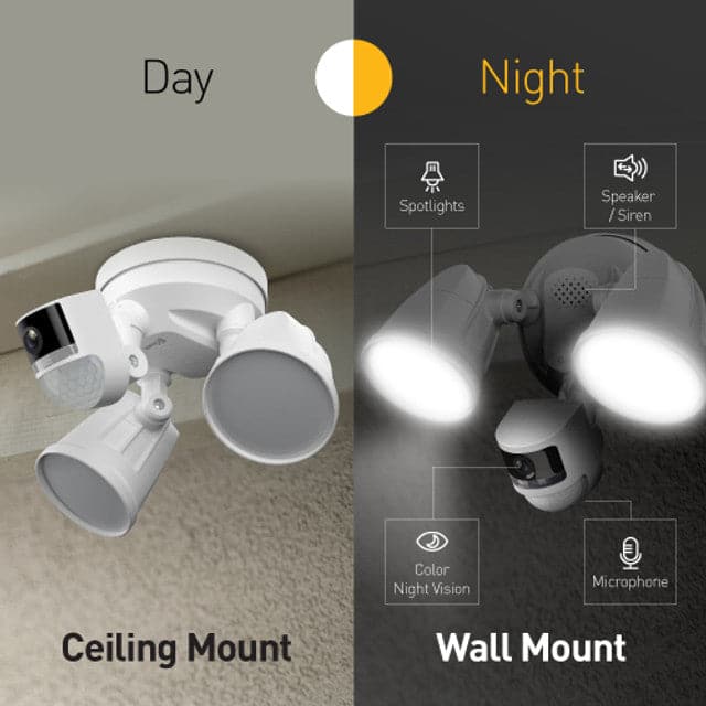 4K Floodlight Security Camera 2600LM Night Vision Two Way Audio Swann Outdoor