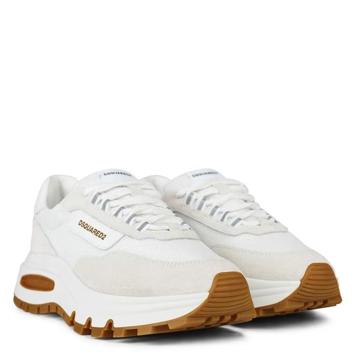 DSQUARED2 Run Ds2 Trainer for Women White/Beige, Size UK 5 / EU 38 - Massive Discounts
