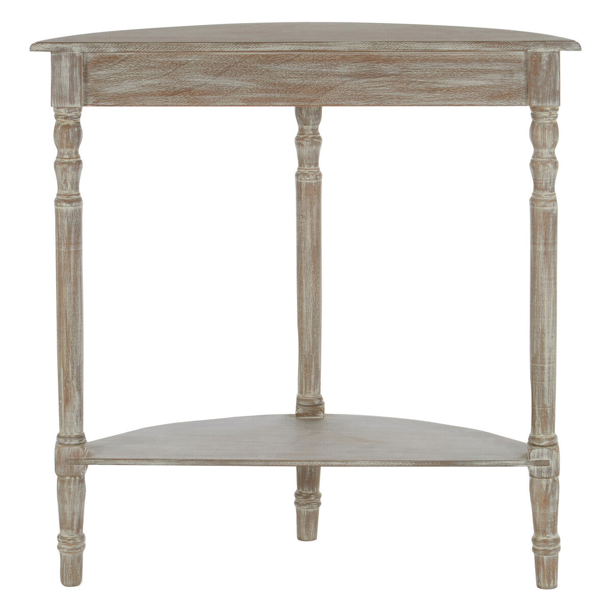 Half Moon Console Table Pine Wood Narrow Hallway Storage Shelf Orsina
