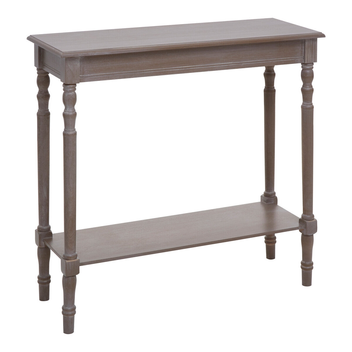 Console Table Pine Wood Narrow Hallway Table Storage Shelf Orsina