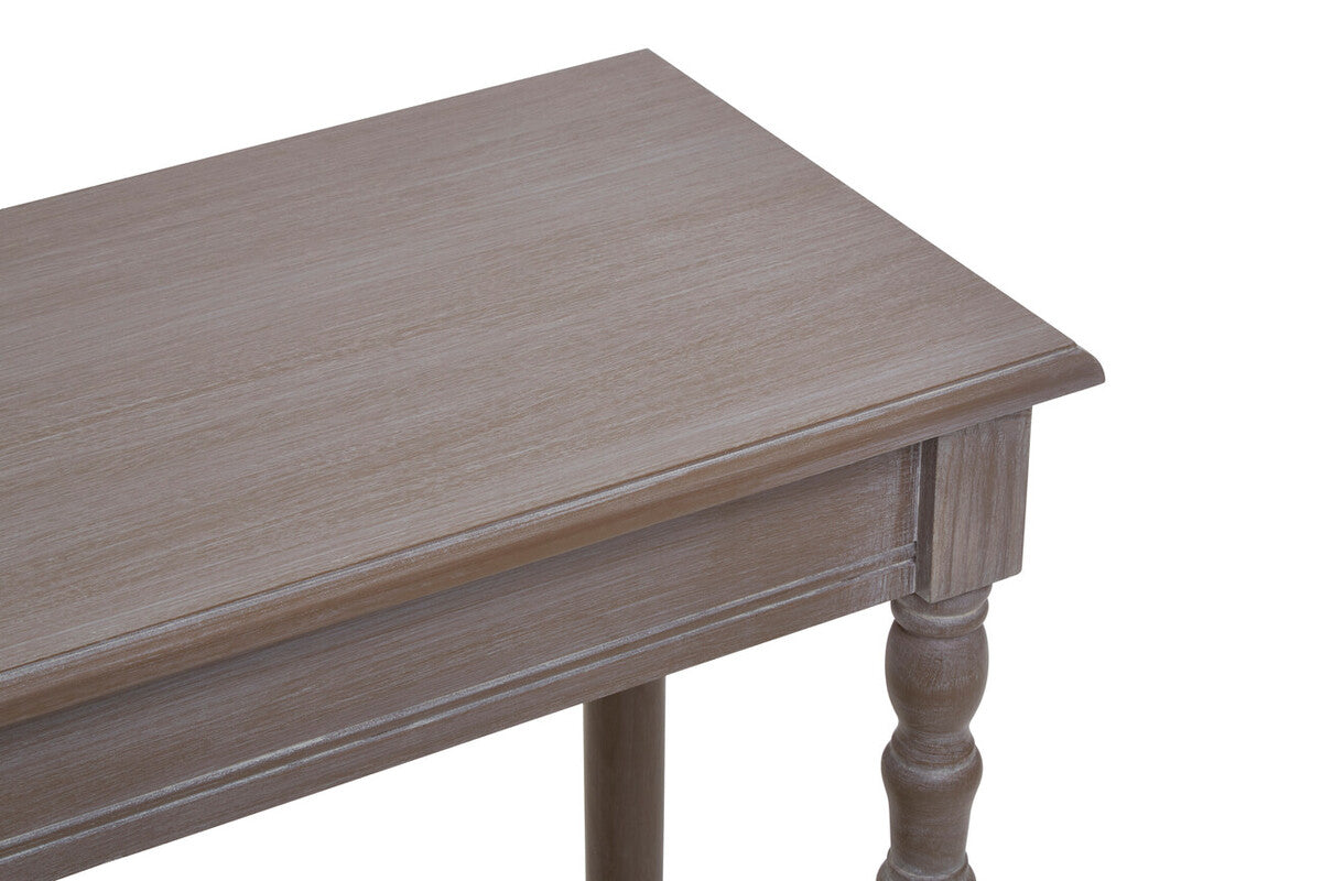 Console Table Pine Wood Narrow Hallway Table Storage Shelf Orsina