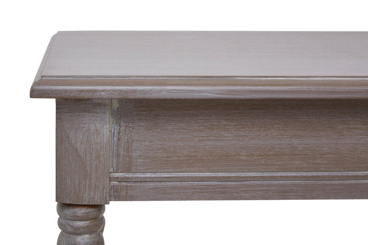 Console Table Pine Wood Narrow Hallway Table Storage Shelf Orsina