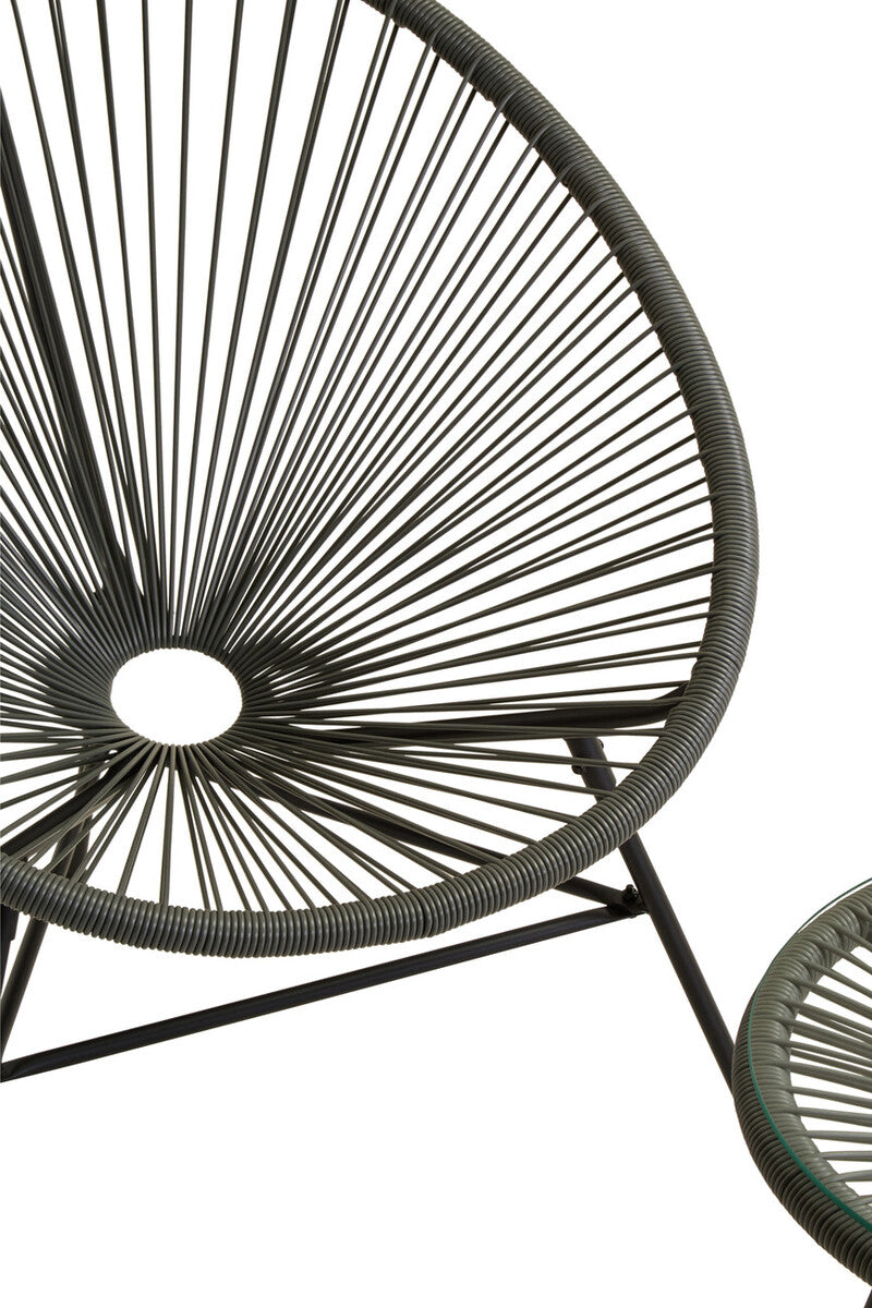 Black wire chair on a white background