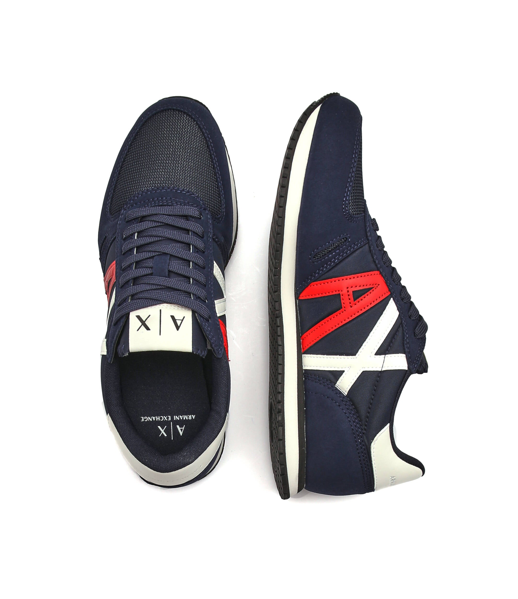 Armani Exchange Men's Rio Side Logo, Sneakers, Navy Blue, Size UK 8/EU 42