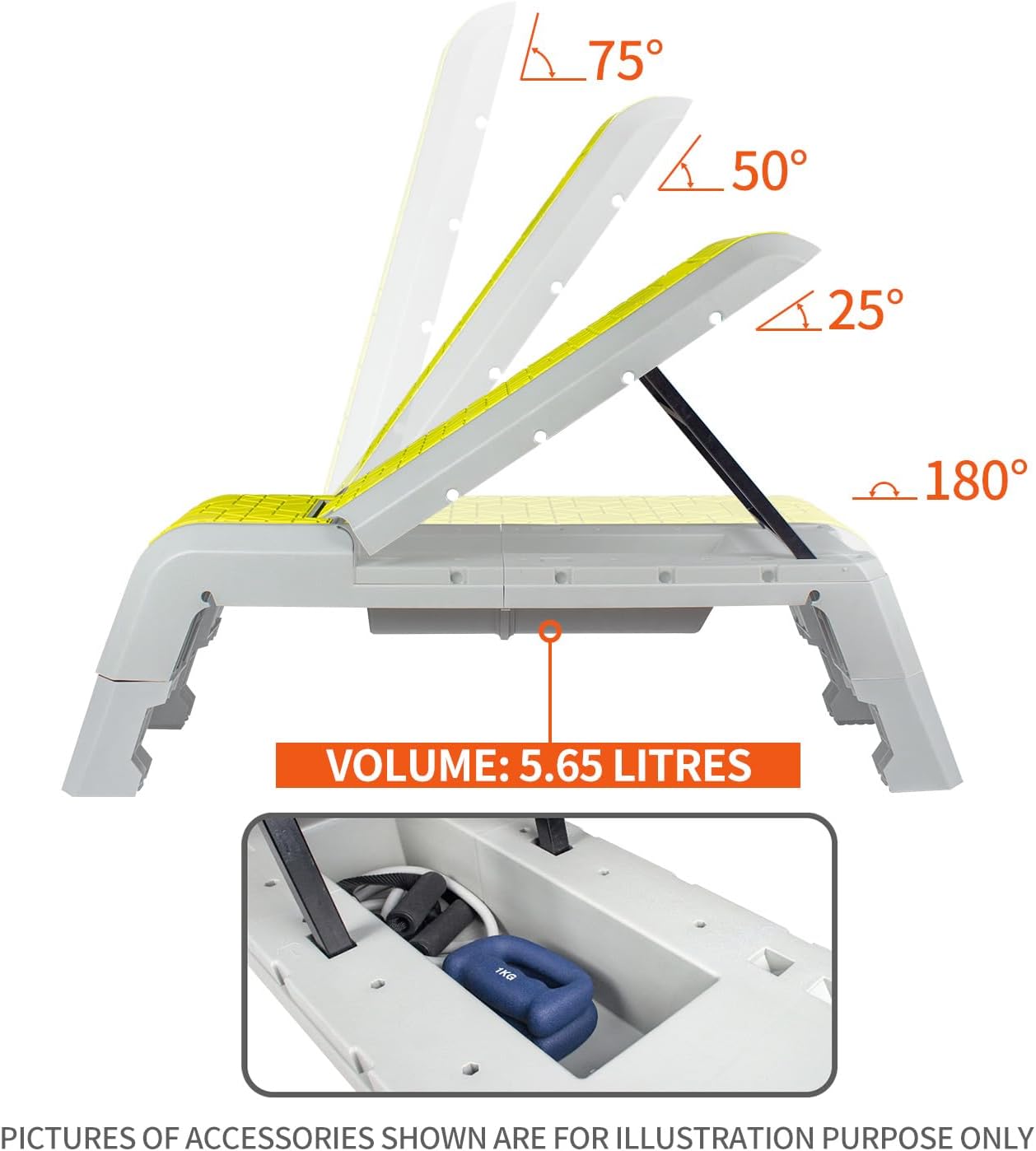 leikefitness Multifunctional Aerobic Deck, Adjustable Dumbbell & Weight Bench