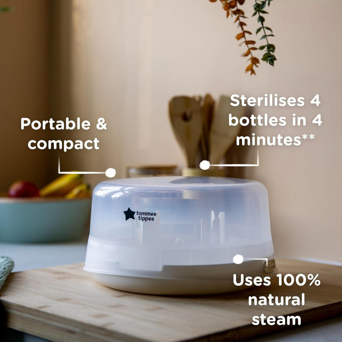 Tommee Tippee Microsteri Microwave Steam Steriliser for Baby Bottles - Massive Discounts