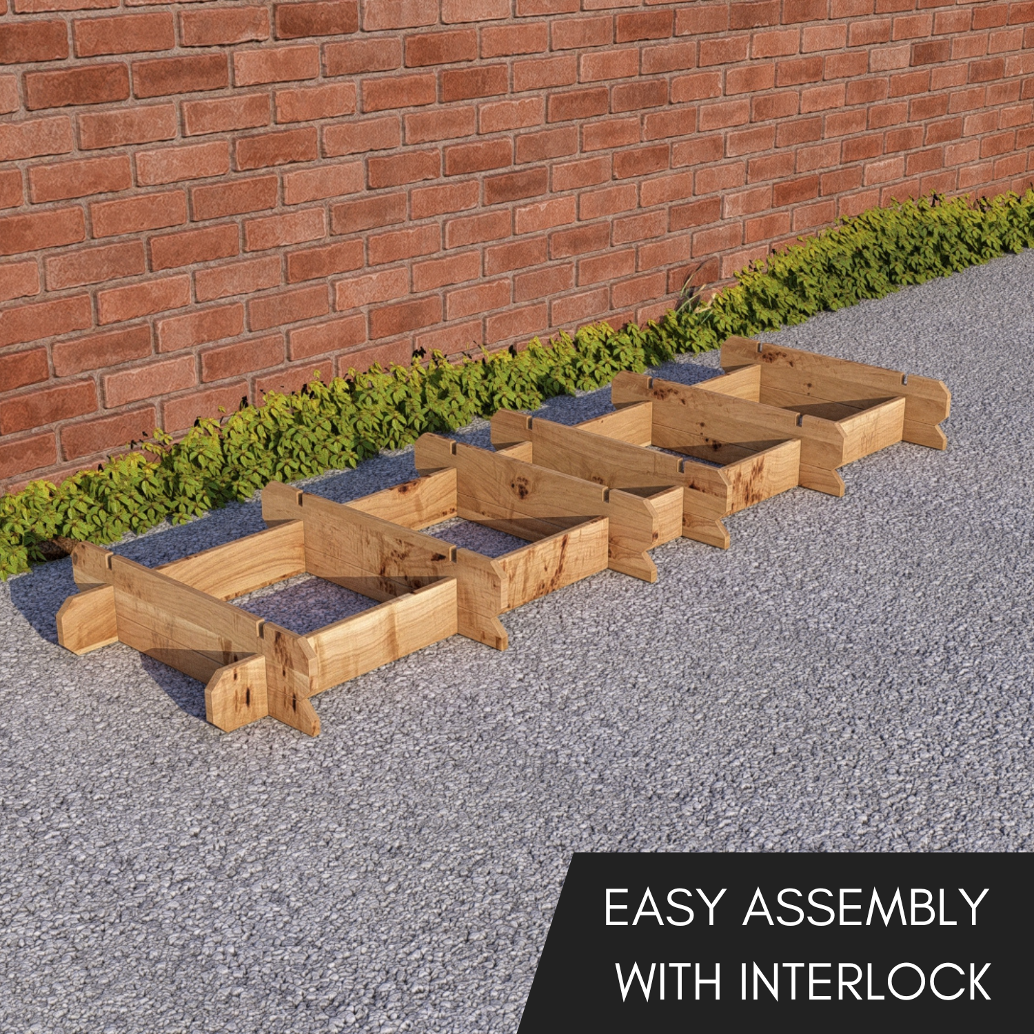 Large Garden Bar Outdoor Wooden 2m Drinks Bar Patio Interlock